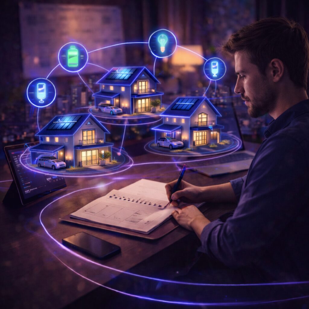 multi family monitoring smart home system interface with connected devices