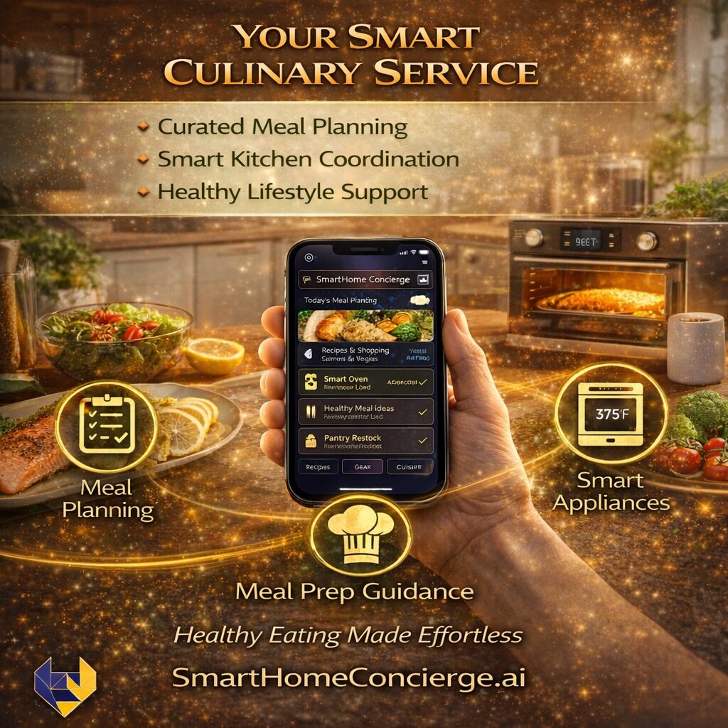 smart home chef smart home system interface with connected devices