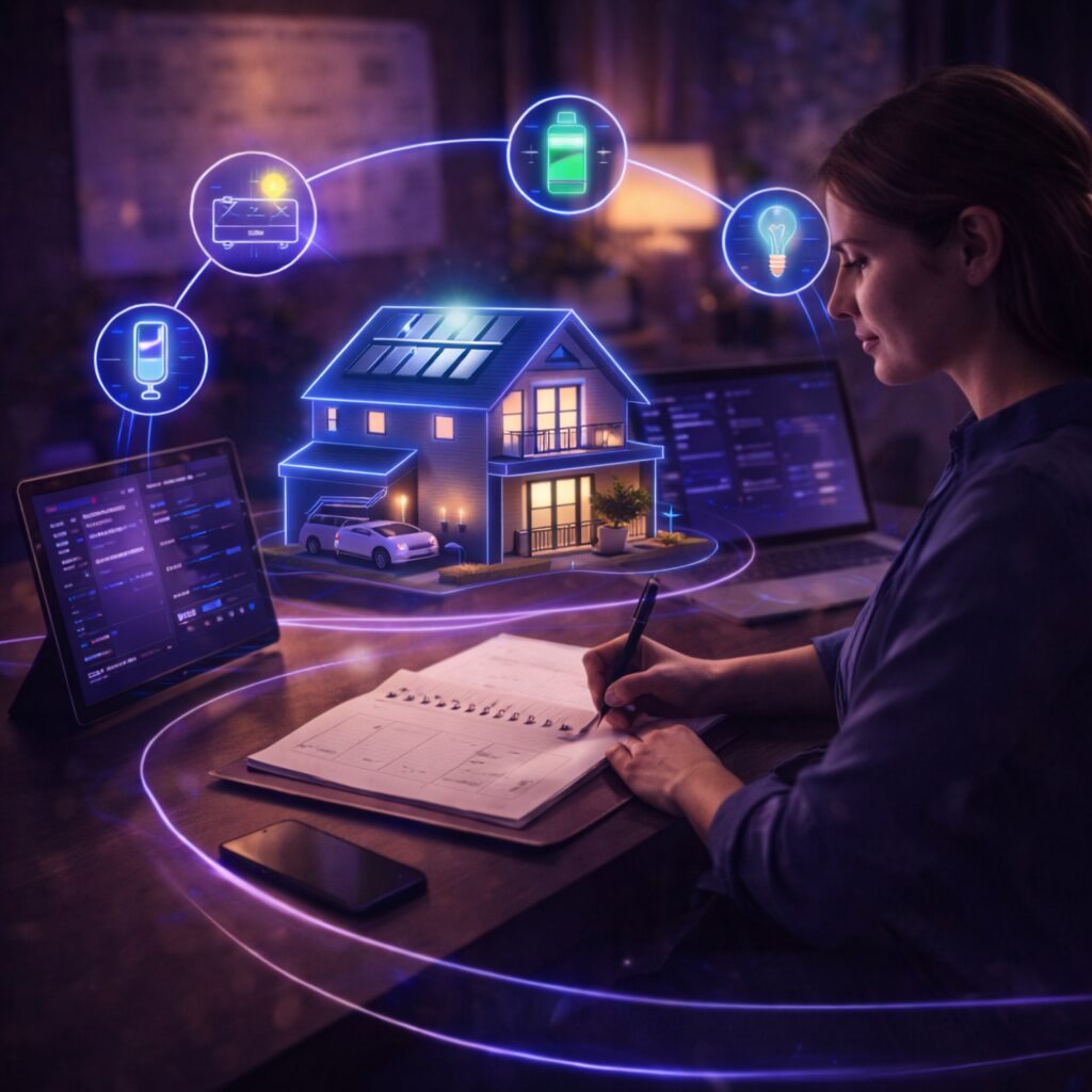 smart home monitoring smart home system interface with connected devices