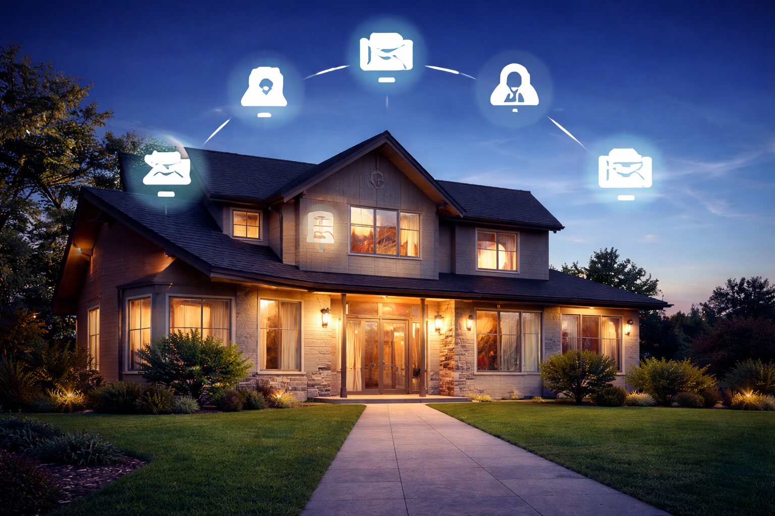 smart home interface showing concierge technology services