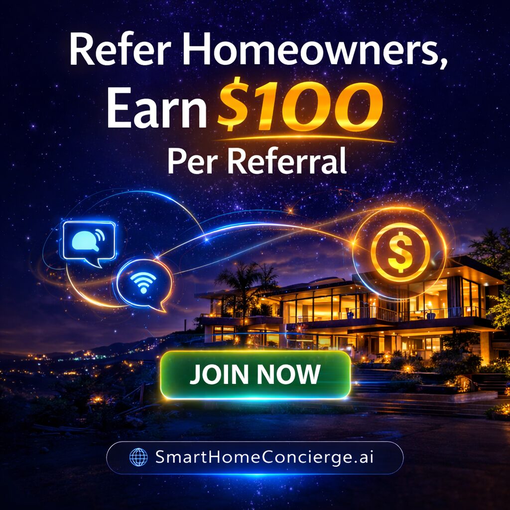 smart home concierge affiliate program smart home system interface with connected devices